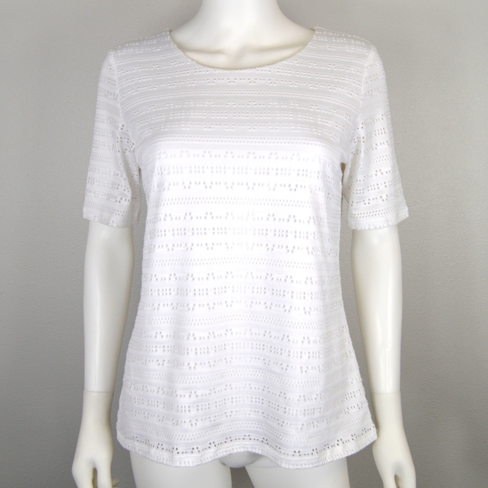 APT. 9 White Top with Cut Out Details